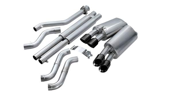 C4 Corvette 2.5 in. Cat-Back Exhaust w/ Twin 3.5 in. Black Tips, Sport Sound | 1990-1995 ZR1 - Corsa Performance