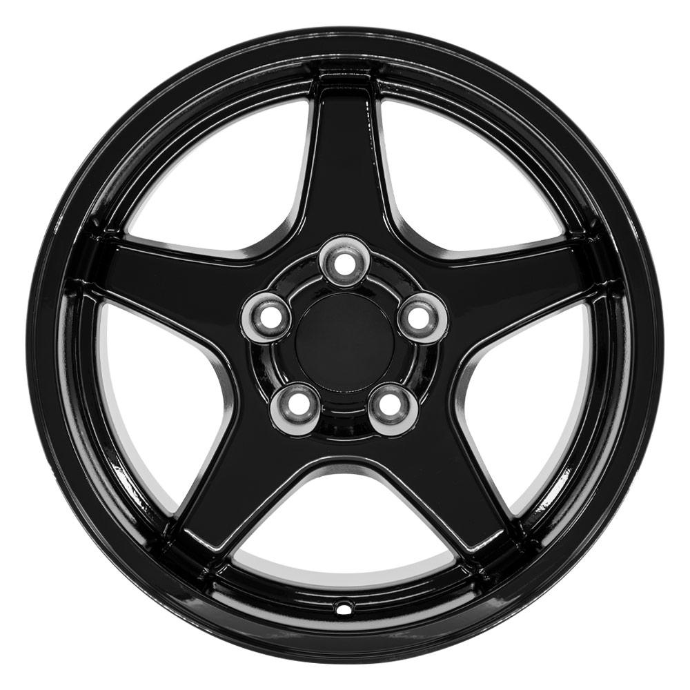C4 Corvette ZR1 Replica Deep Dish Wheel - Gloss Black (front)