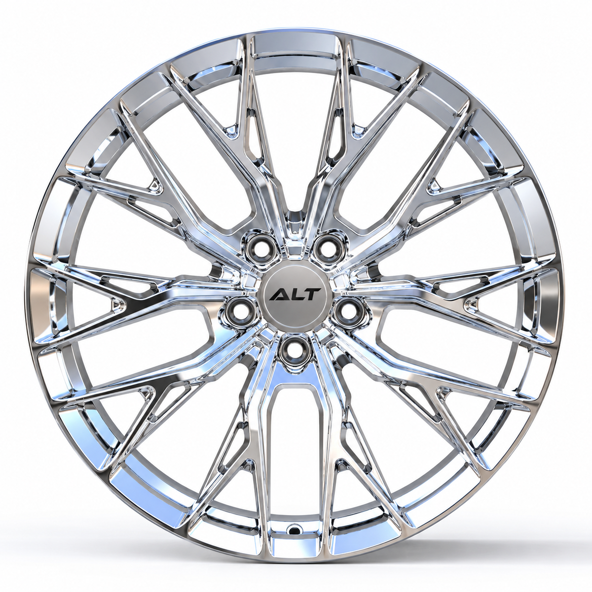 ALT10 Forged Wheel for C6 Corvette - Chrome (front view)