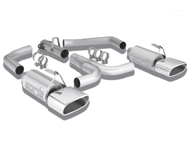 C4 Corvette L98 Exhaust System: Borla Cat-Back w/ Single Split Rectangle Cut Polished Tips - S-TYPE Sound Level