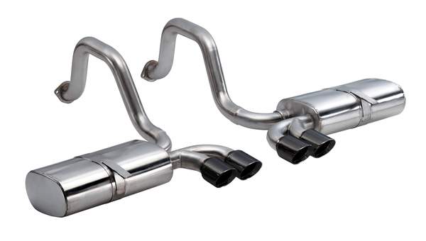 C5 Corvette 2.5 in. Axle-Back Exhaust w/ Twin 3.5 in. Black Tips, Sport Sound | 1997-2004 - Corsa Performance