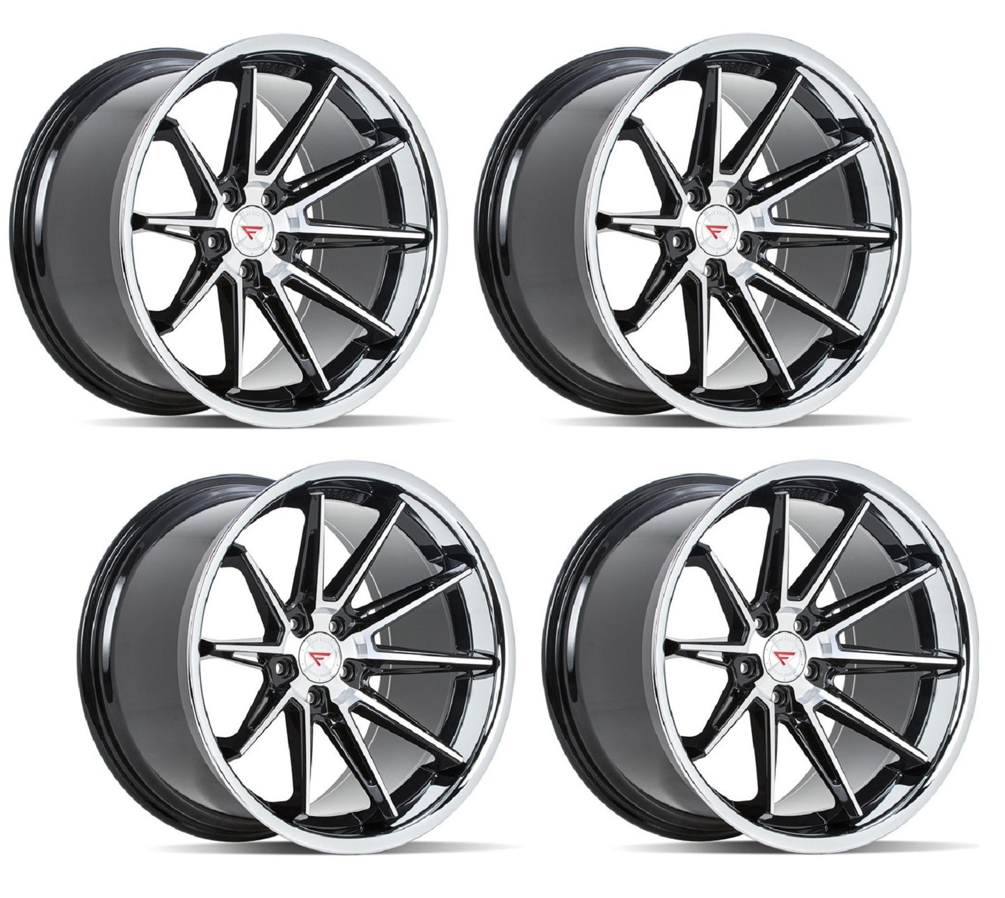 C6-C7 Corvette Wheels: Ferrada CM2 - Machine Face w/ Chrome Lip (Set)
