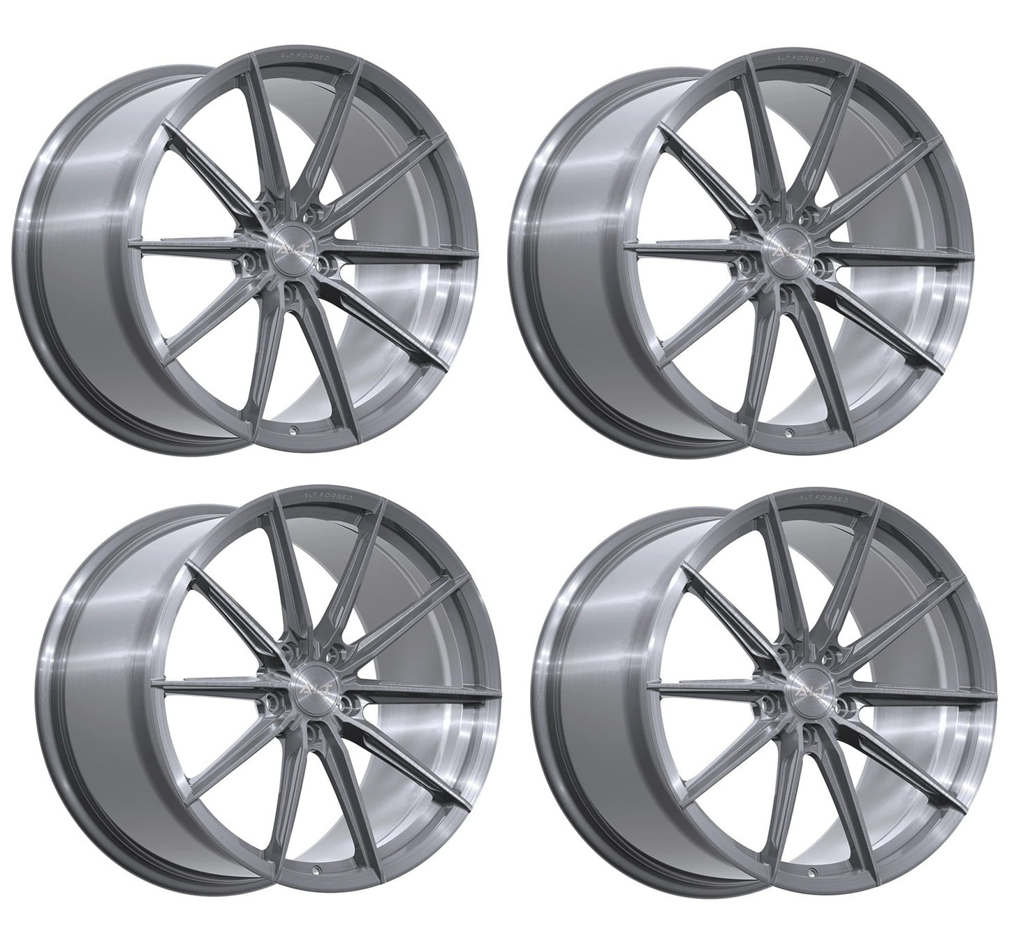 C6-C7 Corvette Wheels: ALT6 FORGED - Brushed Titanium (Set)