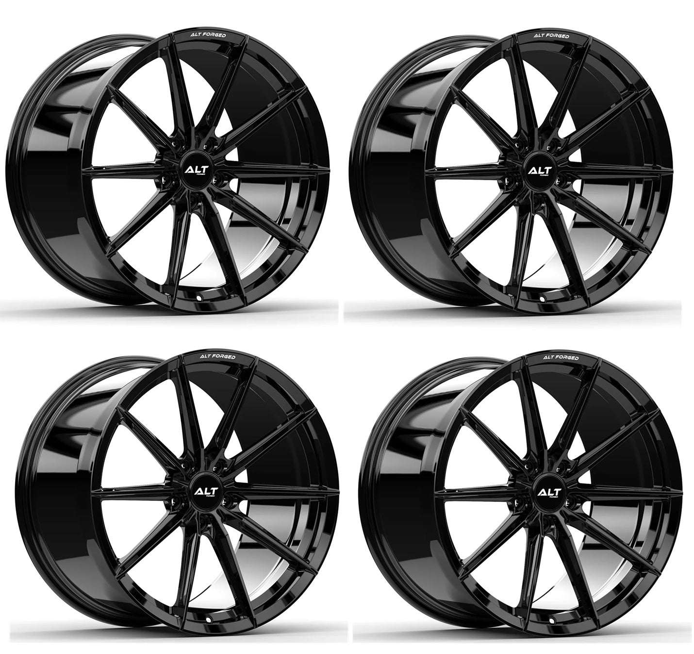 C6-C7 Corvette Wheels: ALT6 FORGED - Gloss Black (Set)