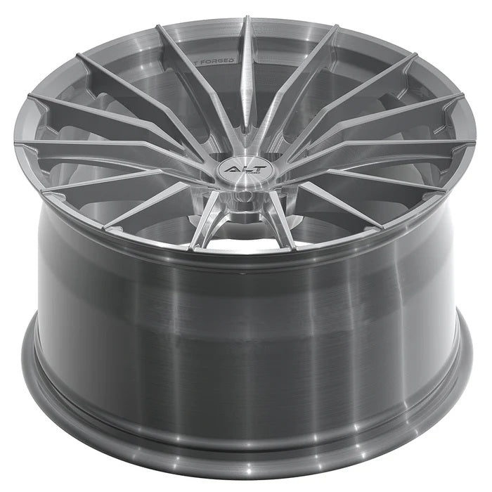 C6-C7 Corvette Wheels: ALT8 FORGED - Brushed Titanium (concave)
