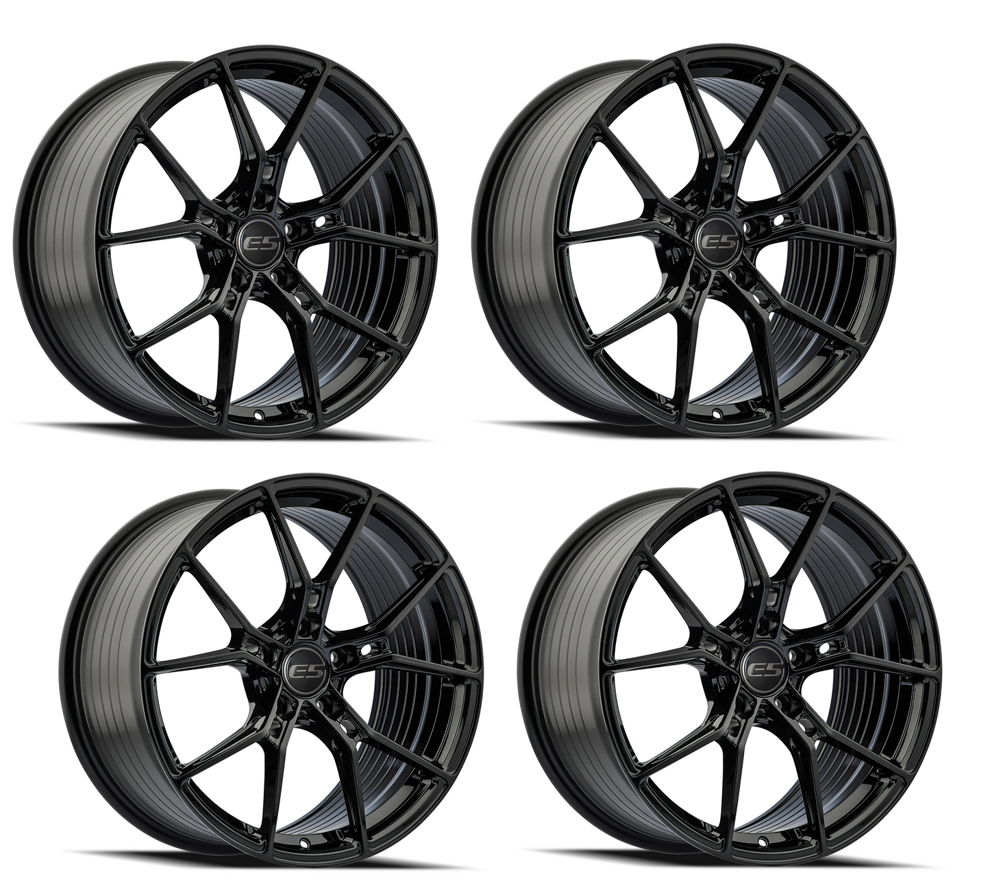 C6-C7 Corvette E5 Daytona Wheels - Gloss Black (Set)