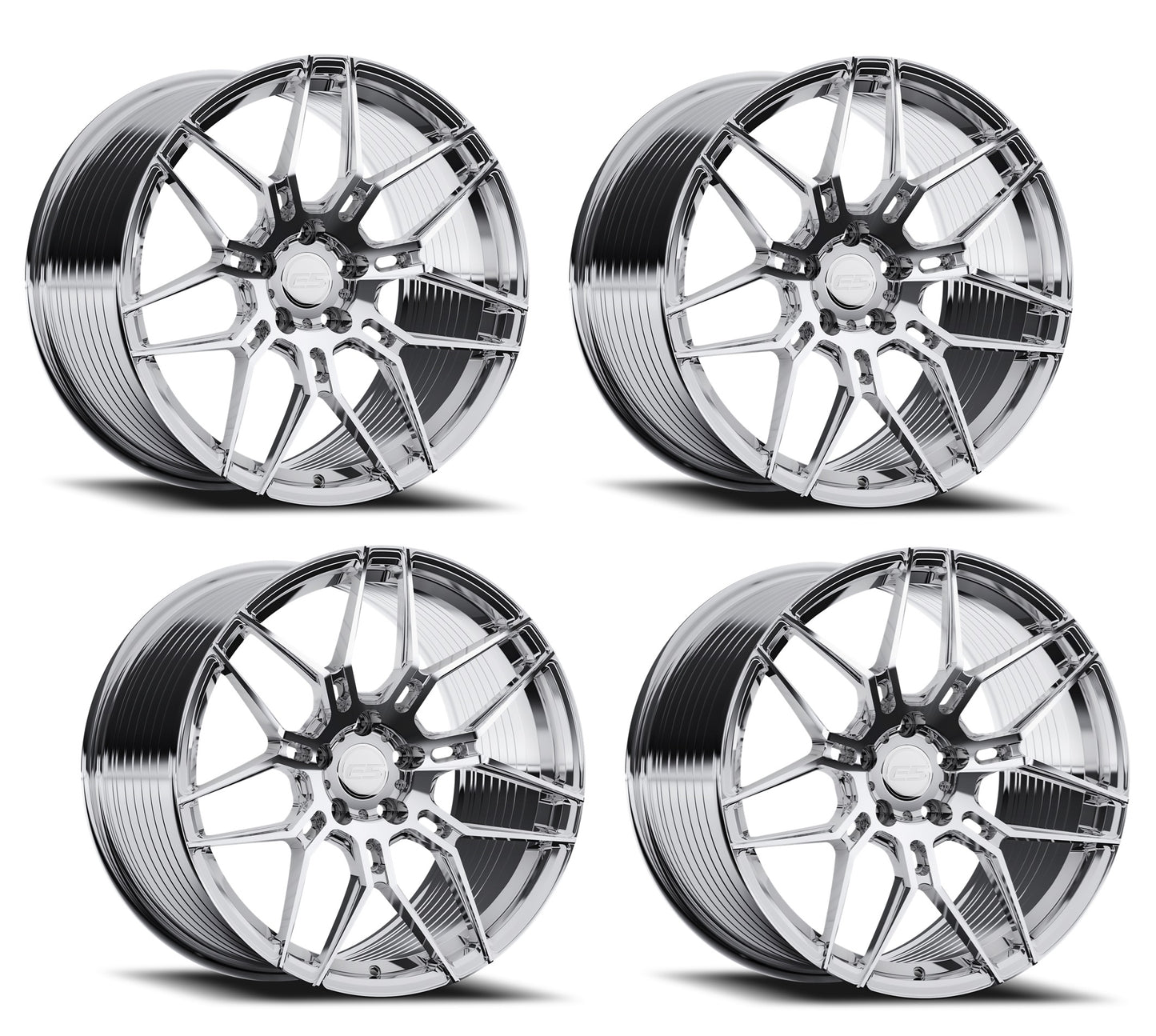 Corvette Wheels: E5 Speedway - Chrome (Set)