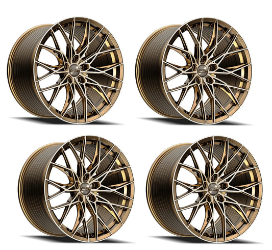 C6-C7 Corvette Wheels: E5 Sebring - Bronze Brushed Tint (Set)