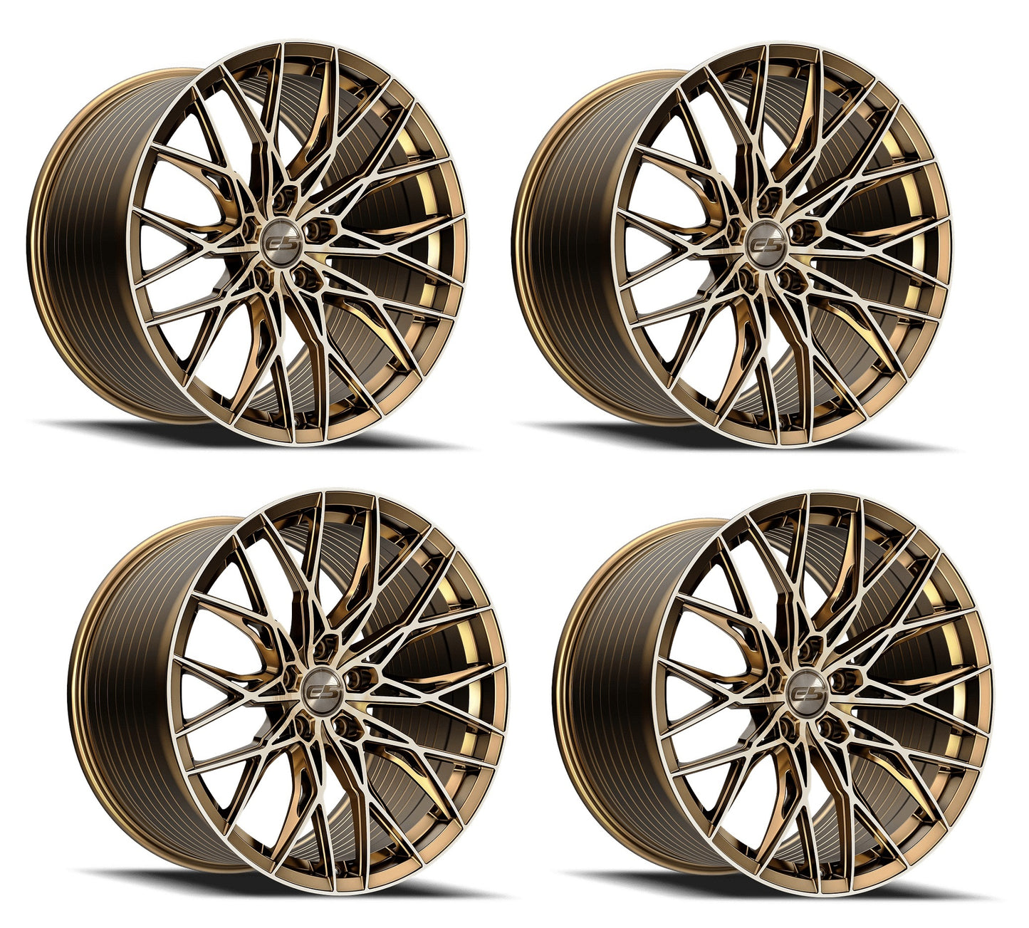 C6-C7 Corvette Wheels: E5 Sebring - Bronze Brushed Tint (Set)