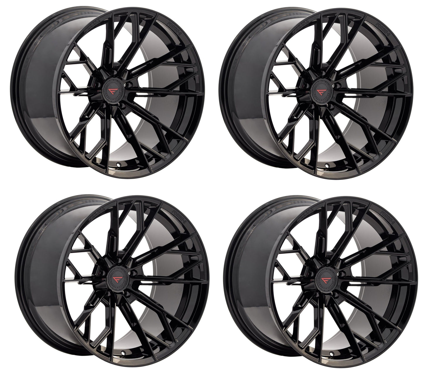 C6-C7 Corvette Wheels: Ferrada Rotary Forged FR11 - Obsidian Black (Set)