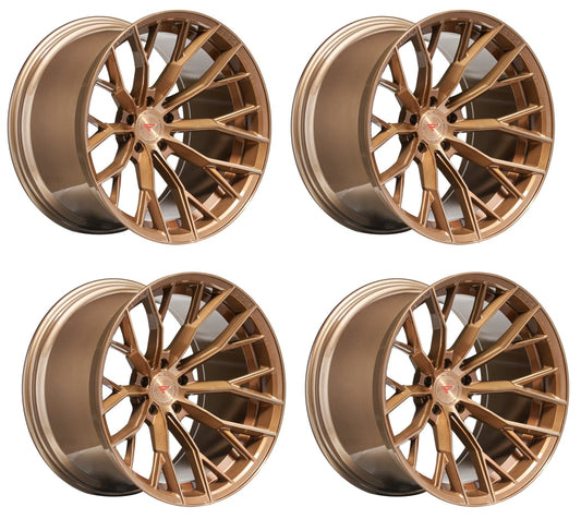 C6-C7 Corvette Wheels: Ferrada Forge-8 FR9 - Brushed Cobre (Set)