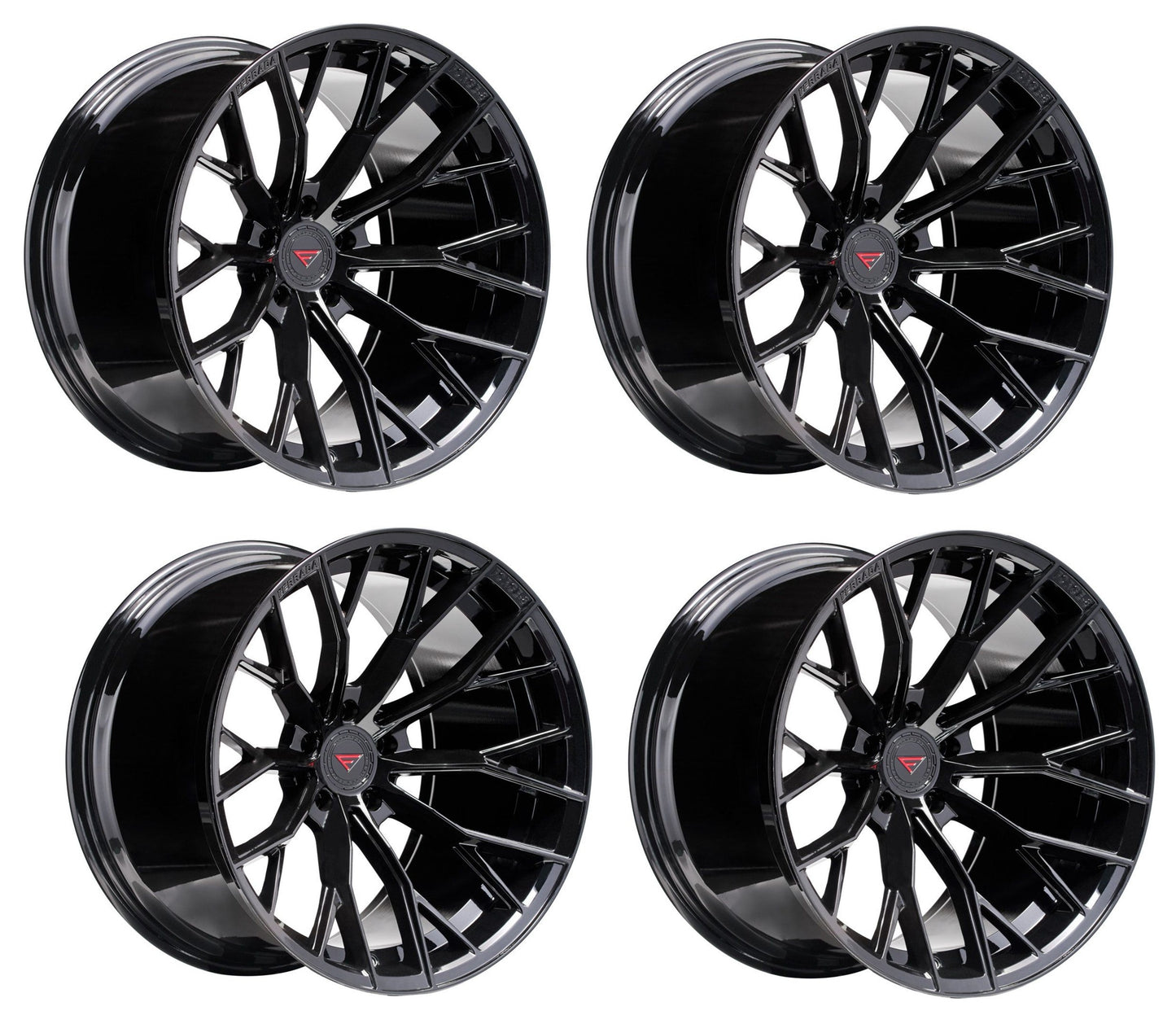 Corvette Wheels: Ferrada Forge-8 FR9 - Obsidian Black (Set)