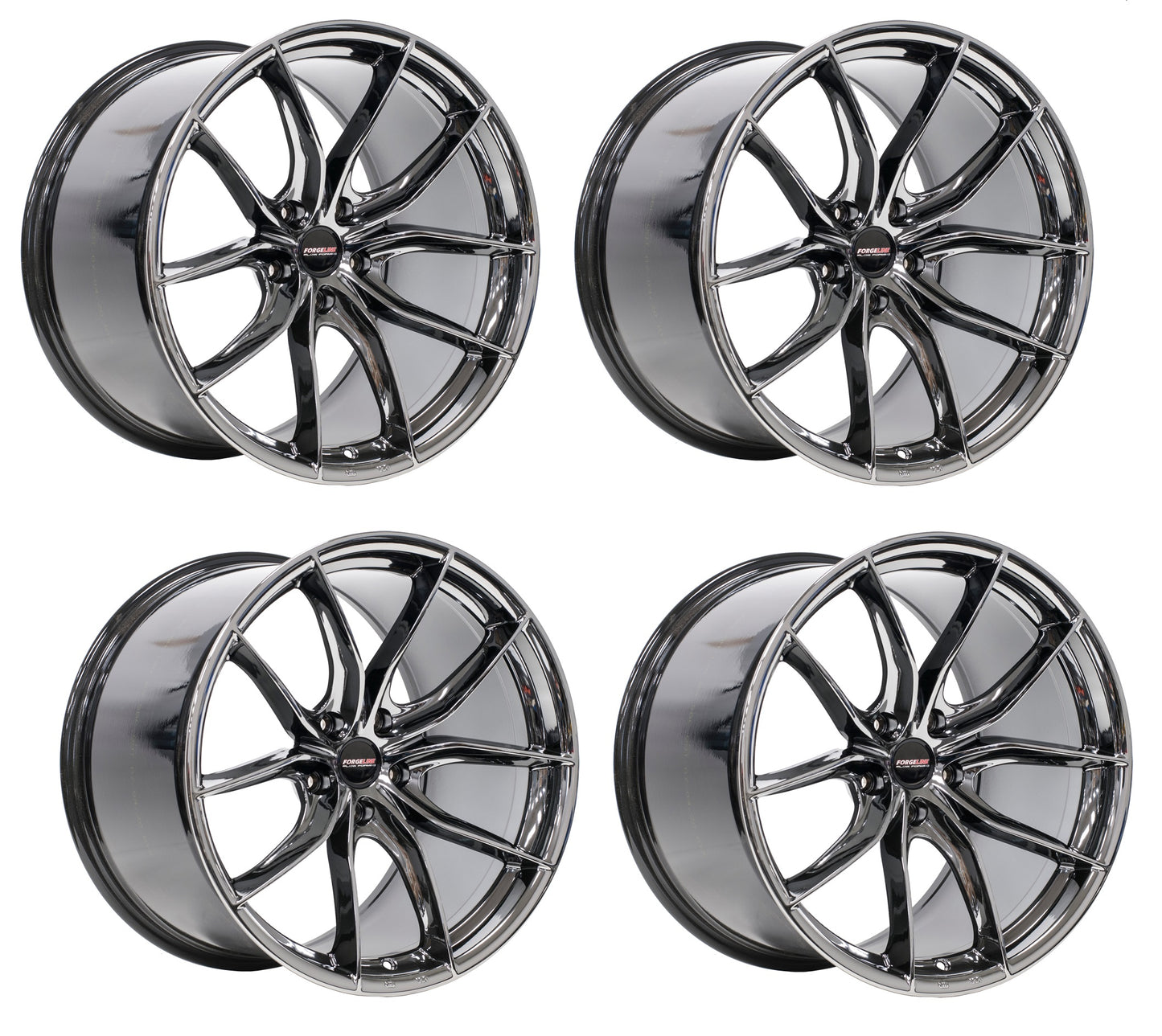 C6-C7 Corvette Wheels: Forgeline F01 - Black Ice (Set)