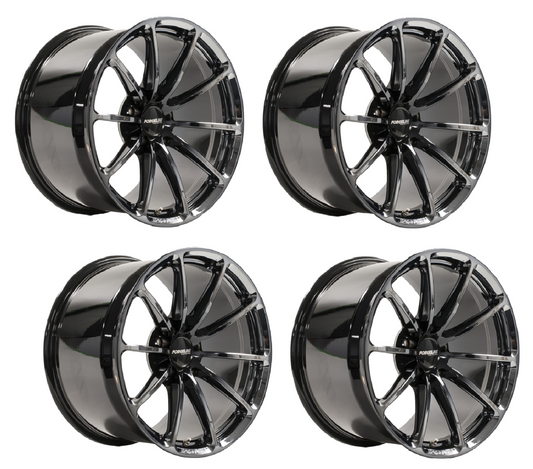 C6-C7 Corvette Forgeline GT1 Wheels - Black Chrome (Set)