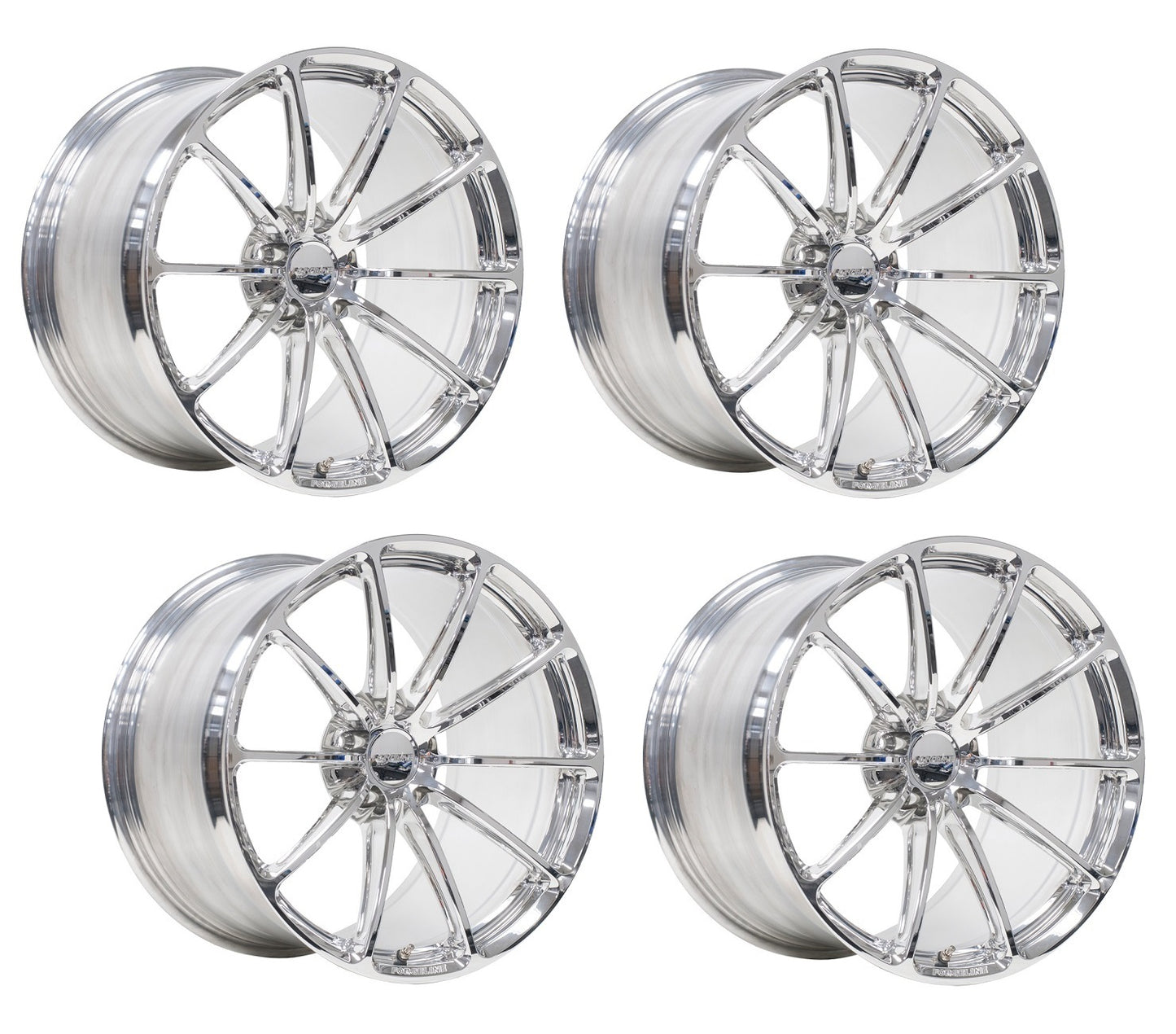 C6-C7 Corvette Forgeline GT1 Wheels: Polished (Set)