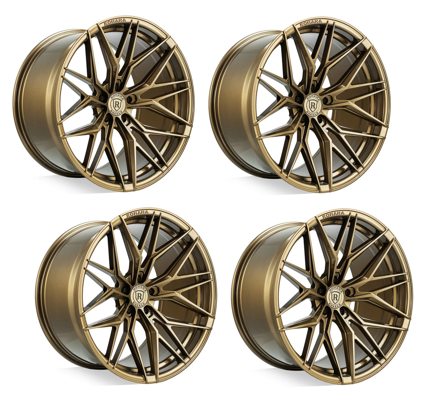 C6-C7 Corvette Rohana RFX17 Wheels - Gloss Bronze (Set)