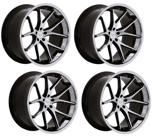 C6-C7 Corvette Wheels: Ferrada FR2 - Machine Face w/ Chrome Lip (Set)