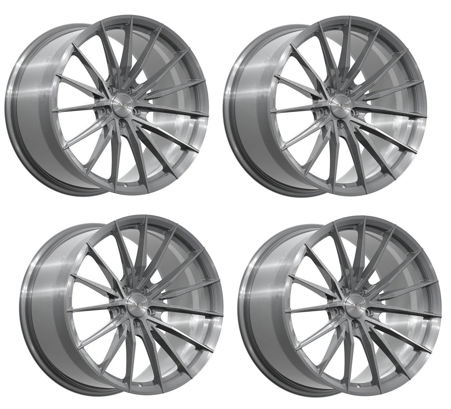 C6-C7 Corvette Wheels: ALT8 FORGED - Brushed Titanium (Set)