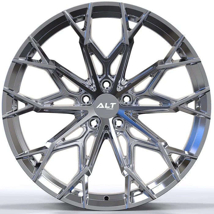 C6 Corvette Wheel by ALT Forged - ALT14 Chrome (front view)