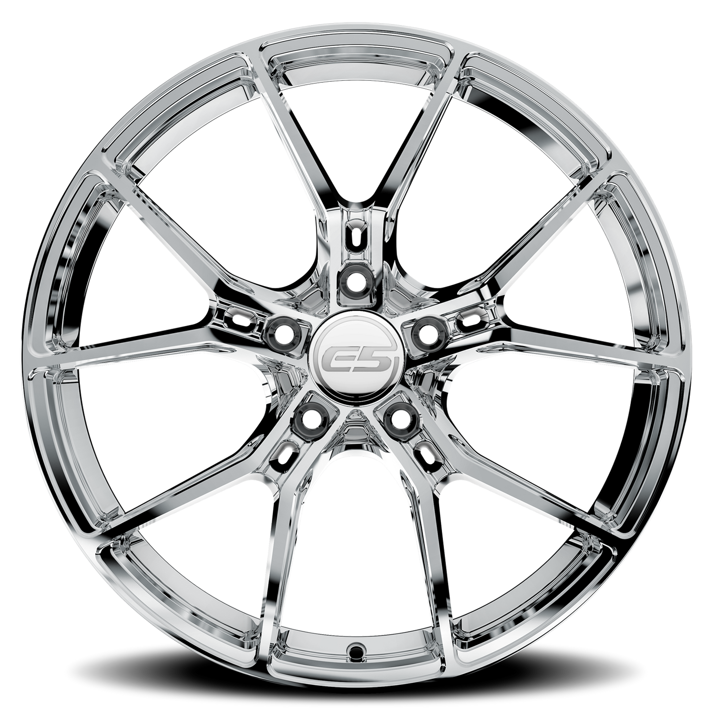 C6 Corvette E5 Daytona Chrome Wheel (front view)