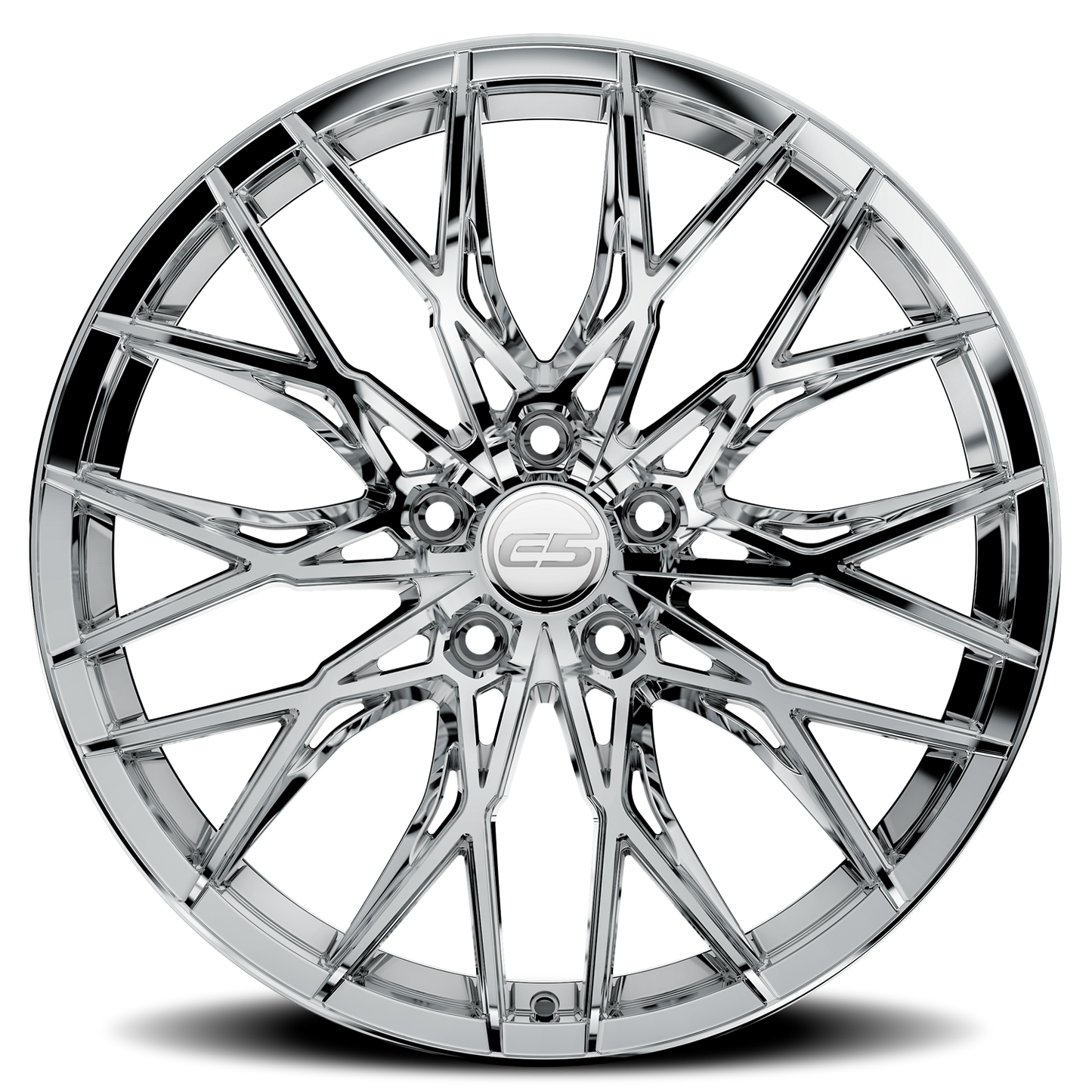 C6 Corvette E5 Sebring Wheel - Chrome (front view)