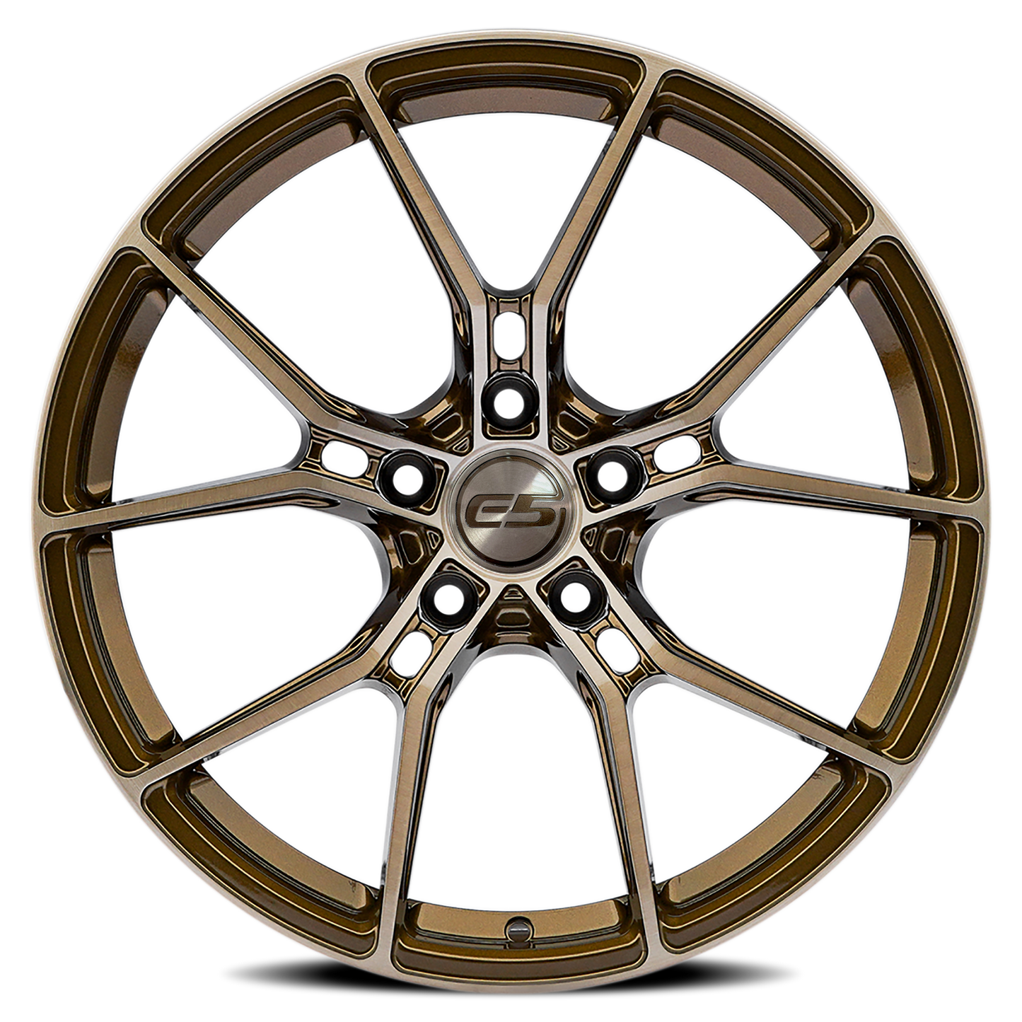 C6 Corvette Wheels - E5 Daytona Brushed Bronze Tint (front view)