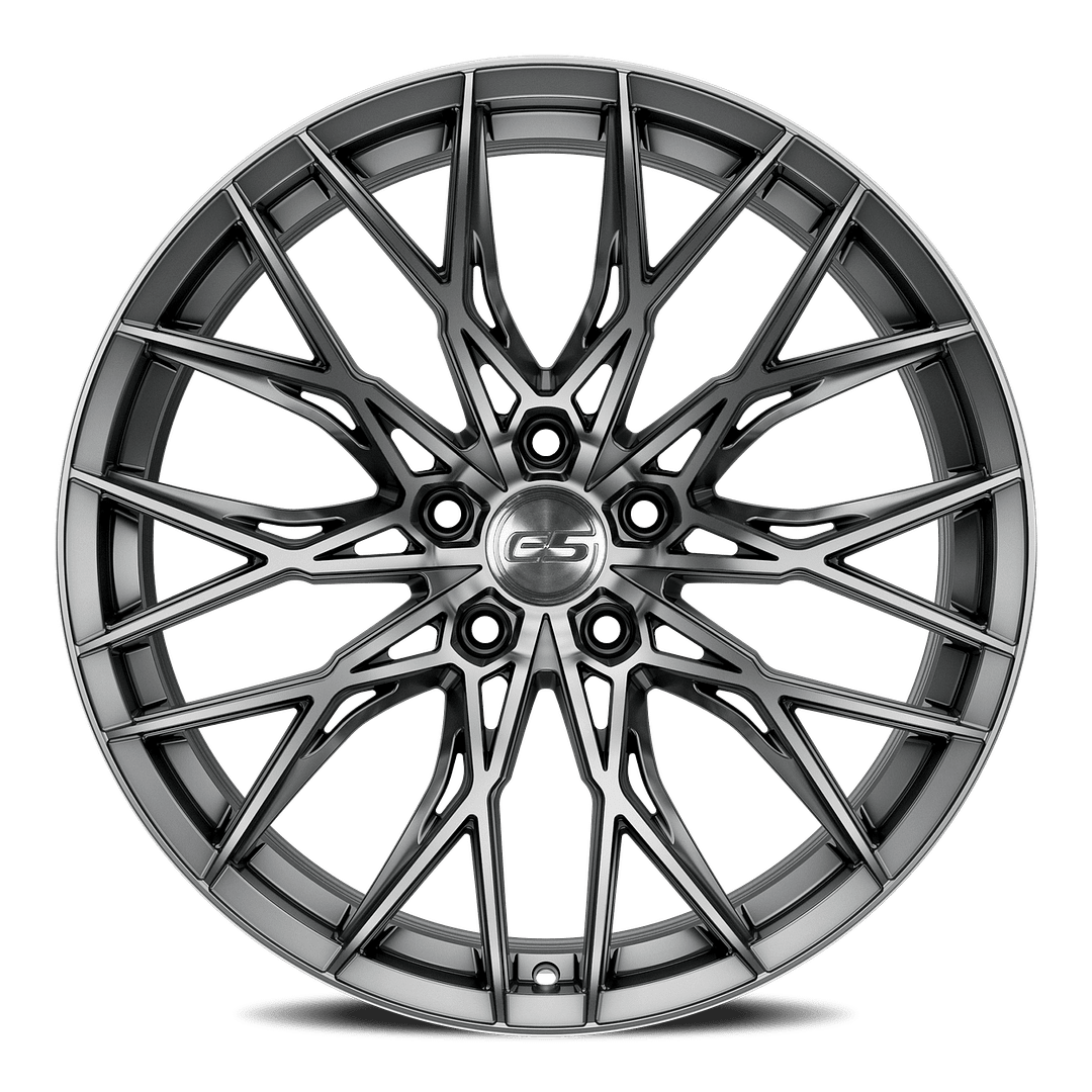 C6 Corvette Wheel - E5 Sebring Brushed Titanium (front view)