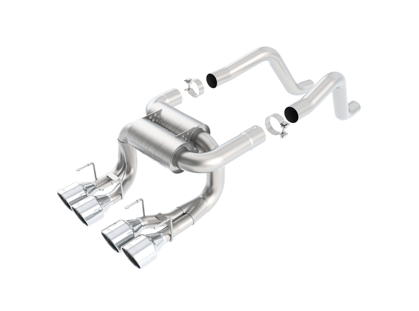C6 Corvette Z06/ZR1 Exhaust System: Borla Axle-Back w/ Dual Split 4.25" Polished Intercooled Tips - ATAK® Sound Level