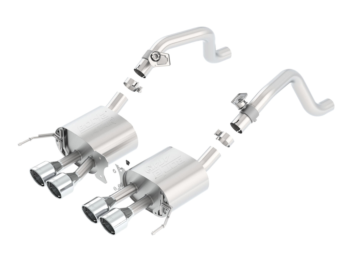 C7 Corvette Exhaust System: Borla Axle-Back AFM w/ Quad 4.25" Polished Tips - ATAK® Sound Level