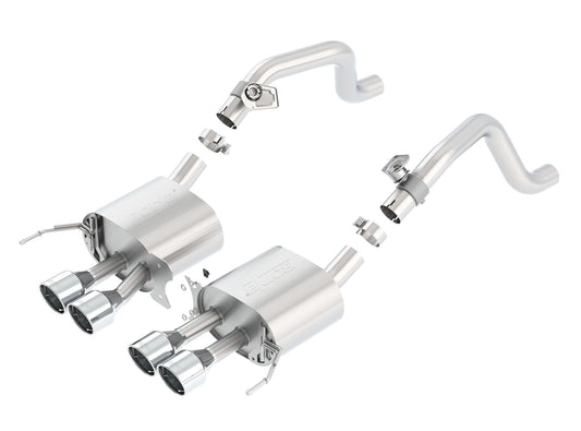 C7 Corvette Exhaust System: Borla Axle-Back AFM w/ Quad 4.25" Polished Tips - S-Type Sound Level