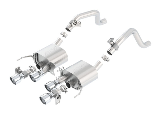 C7 Corvette Exhaust System: Borla Axle-Back AFM w/ Quad 4.25" Polished Tips - S-TYPE Sound Level