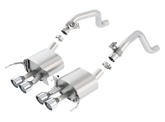 C7 Corvette Exhaust System: Borla Axle-Back AFM w/ Quad 4.25" Polished Tips - S-TYPE Sound Level