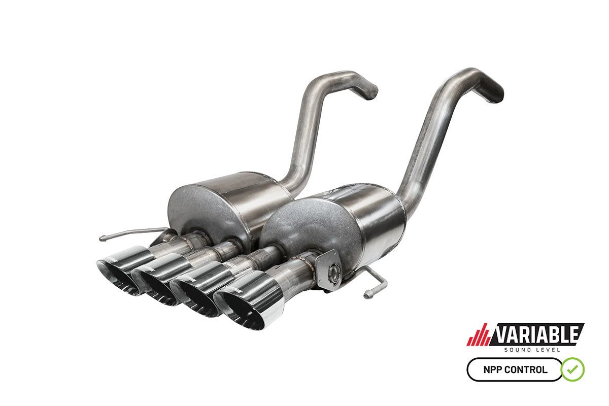 C7 Corvette Exhaust System: 2.75 in. Axle-Back NPP w/ Quad 4.5 in. Polished Tips | 2015-2019 Z06, GS, ZR1 - Corsa Performance