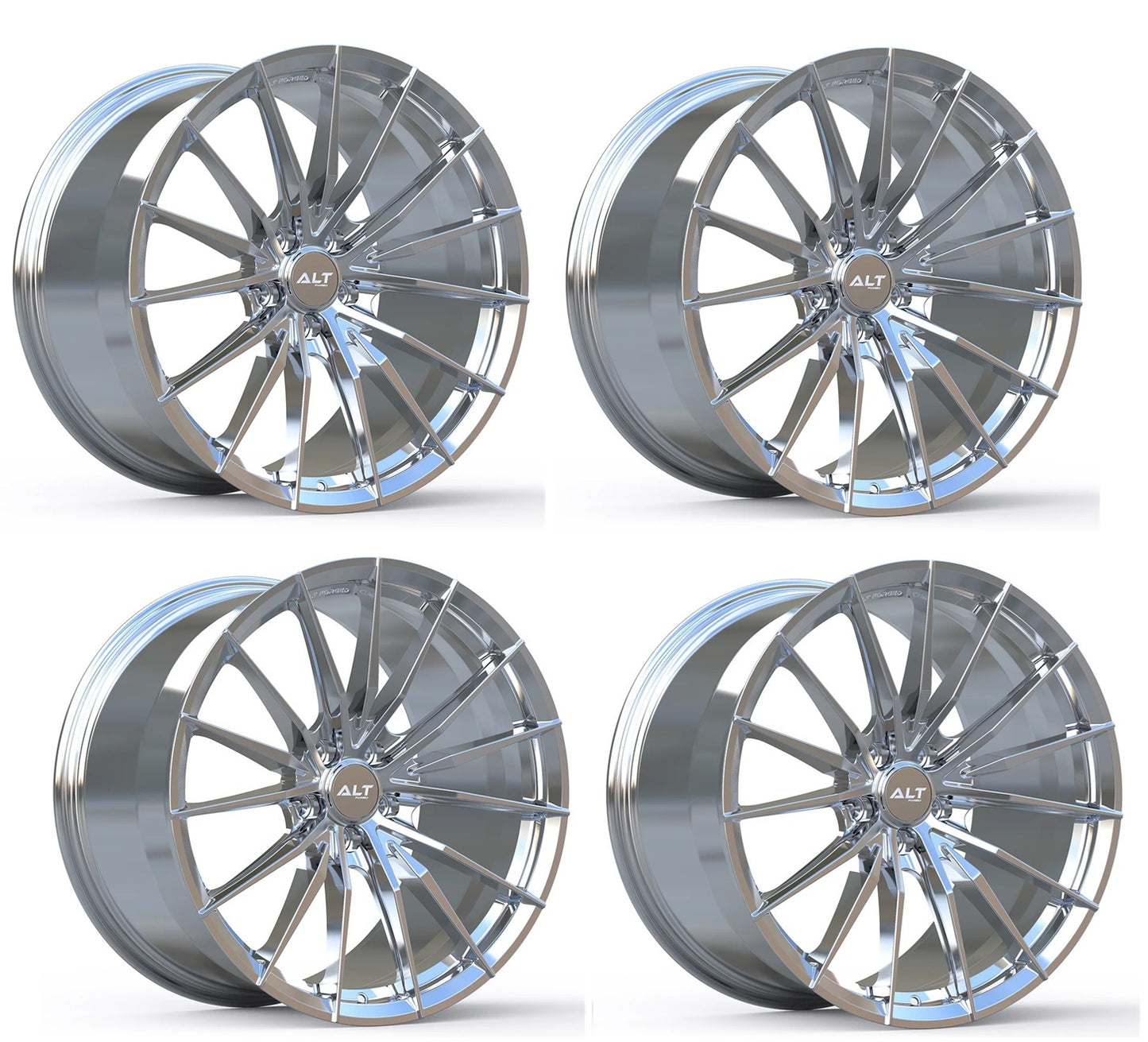 C8 Corvette Wheels: ALT8 FORGED - Chrome (Set)