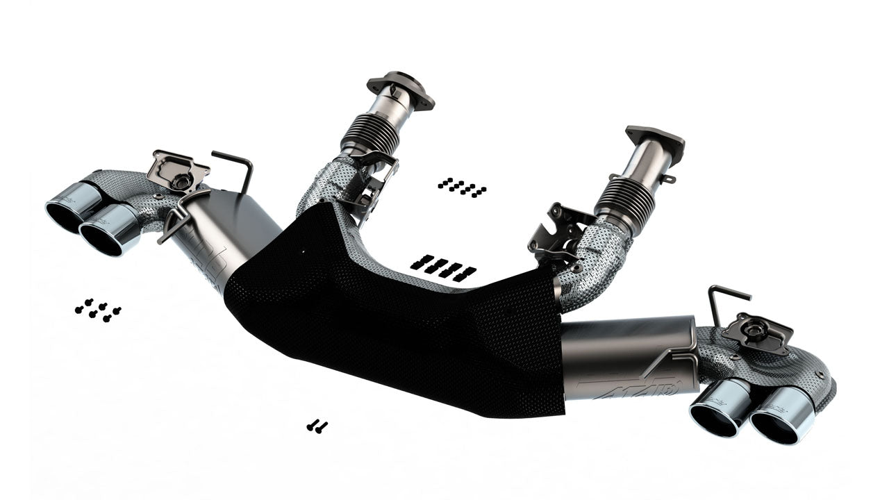 C8 Corvette Borla Exhaust: ATAK® 3" Cat-Back AFM/NPP w/ Quad 4" Chrome Tips