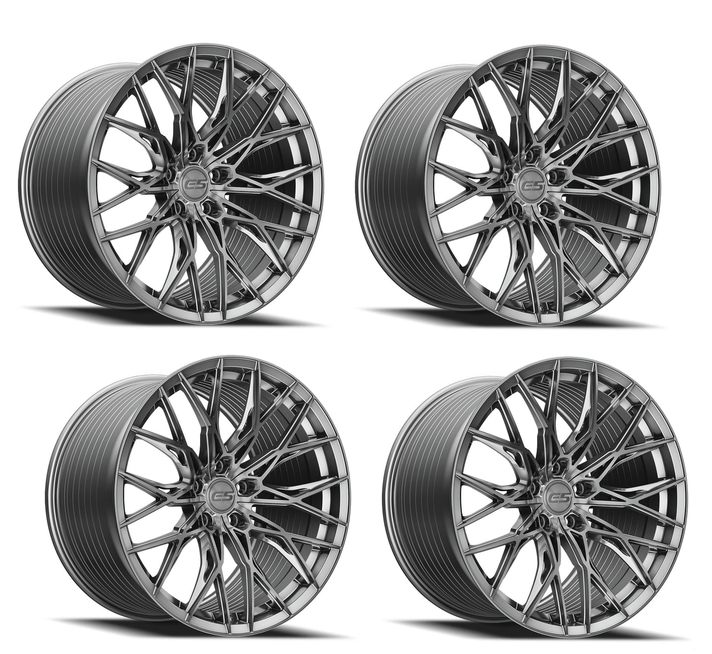 C8 Corvette E5 Sebring Wheels - Brushed Titanium (Set)