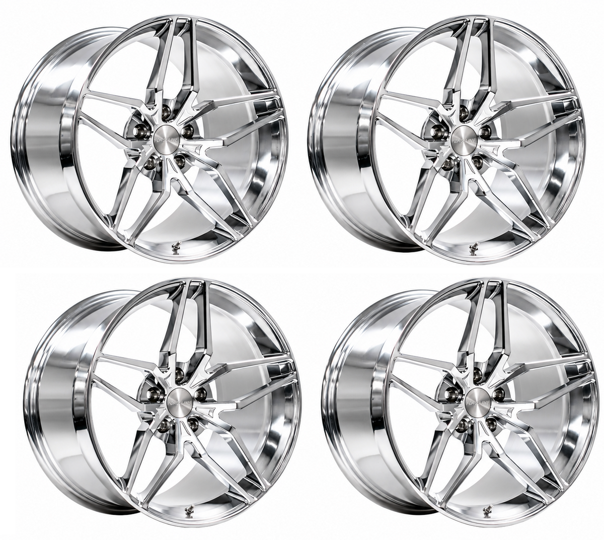 C8 Corvette Wheels: Forgeline EX1 - Chrome (Set)