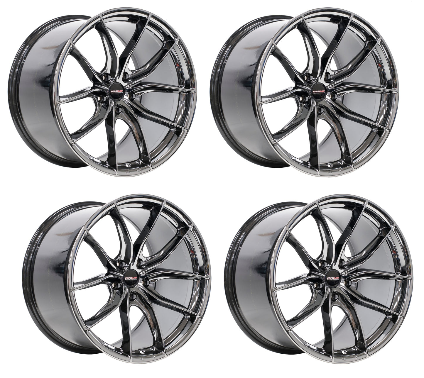 C8 Corvette Wheels: Forgeline F01 - Black Ice (Set)