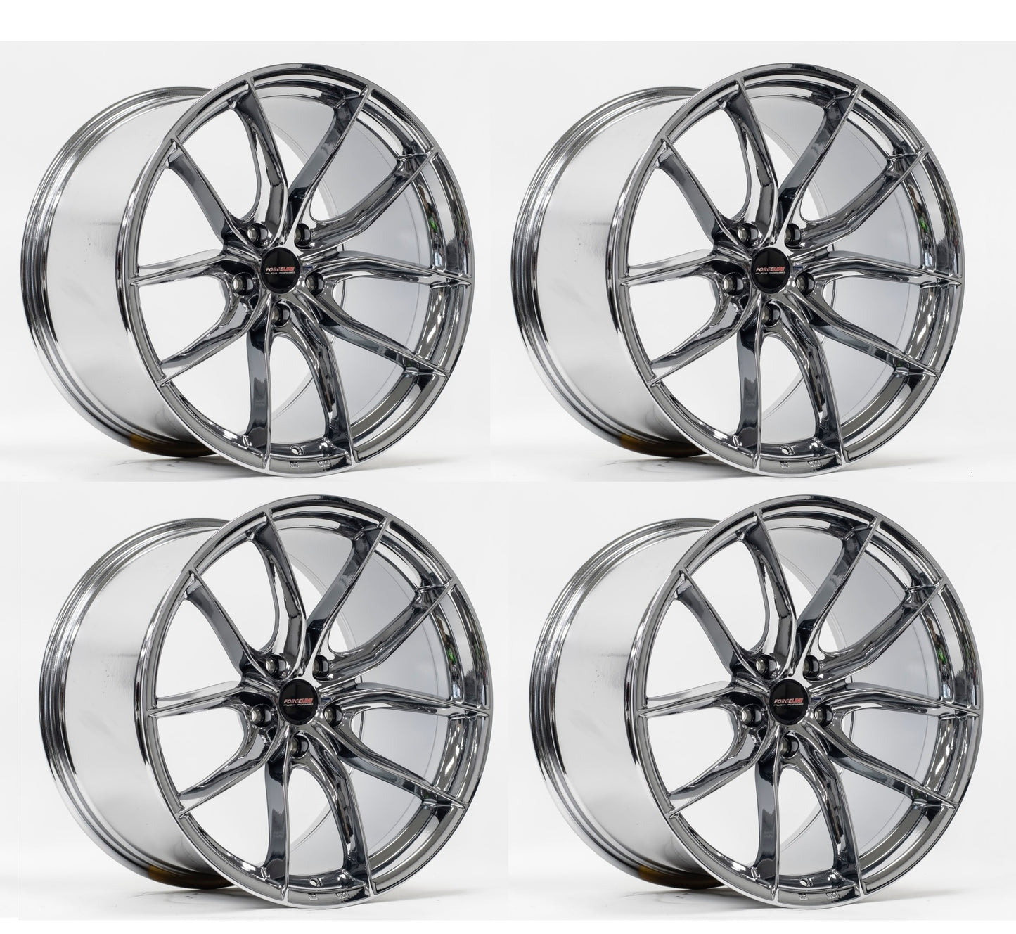 C8 Corvette Wheels: Forgeline F01 - Chrome (Set)