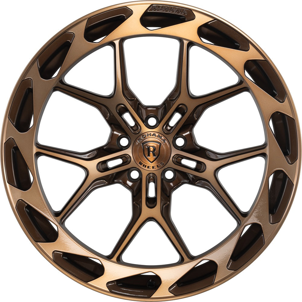 C8 Corvette Wheels: Rohana RFX19 - Machine Bronze (front)