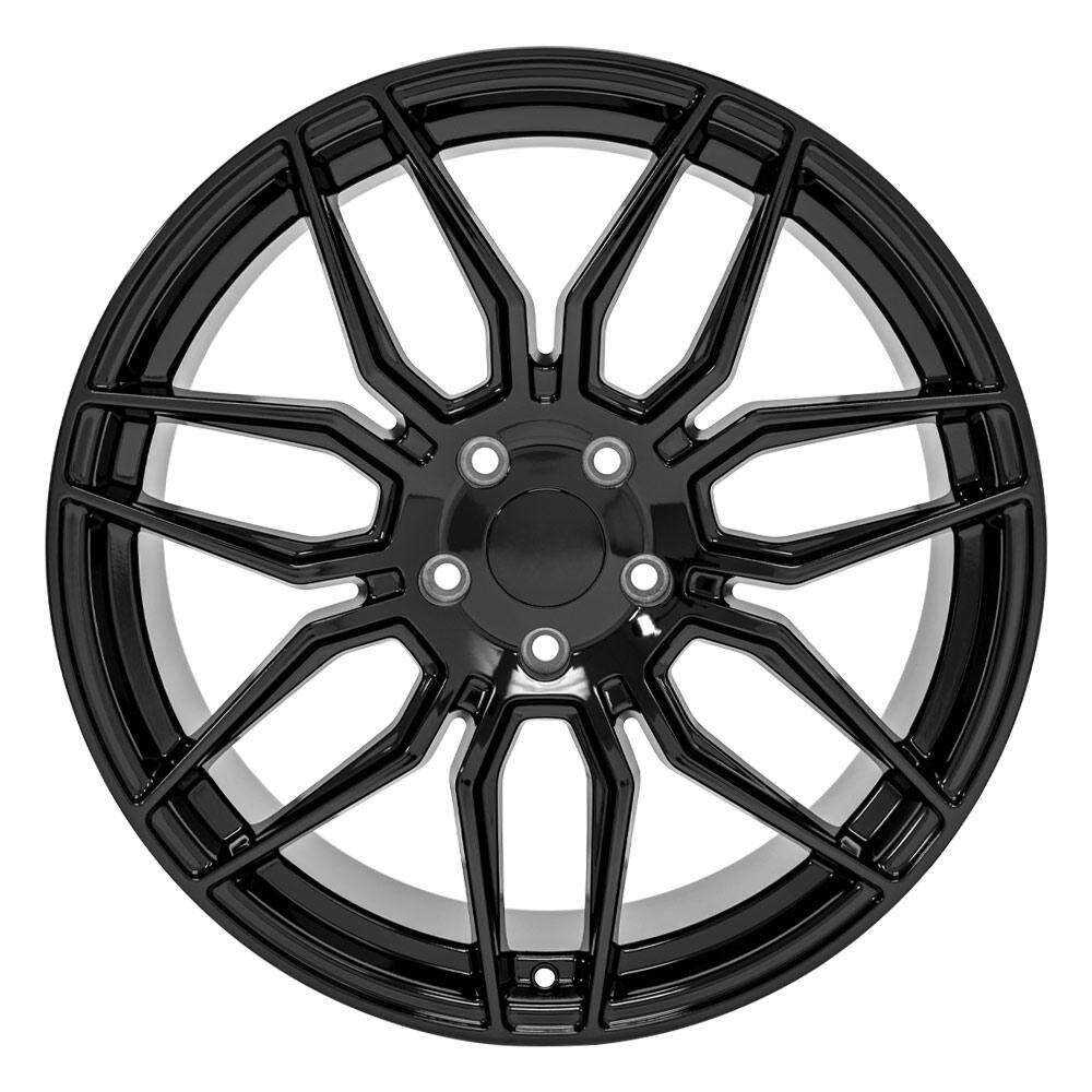 C8 Corvette Spider Replica Wheel - Gloss Black (face)