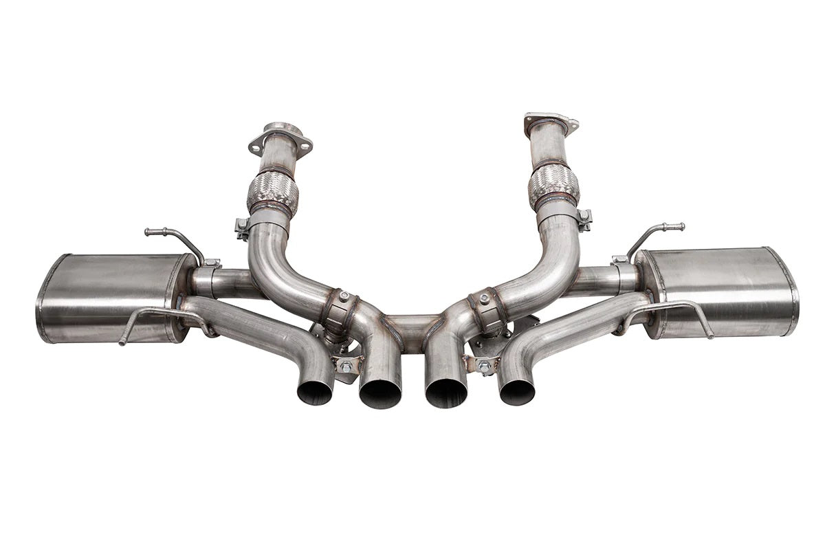 C8 Corvette Z06 Exhaust: Cat-Back NPP Quad Exit (No Tips) - Corsa Performance