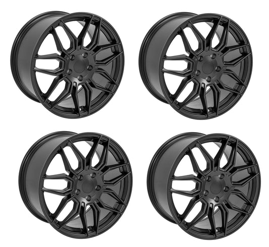 C8 Corvette Z06 Spyder Replica Wheels - Satin Black (Set)