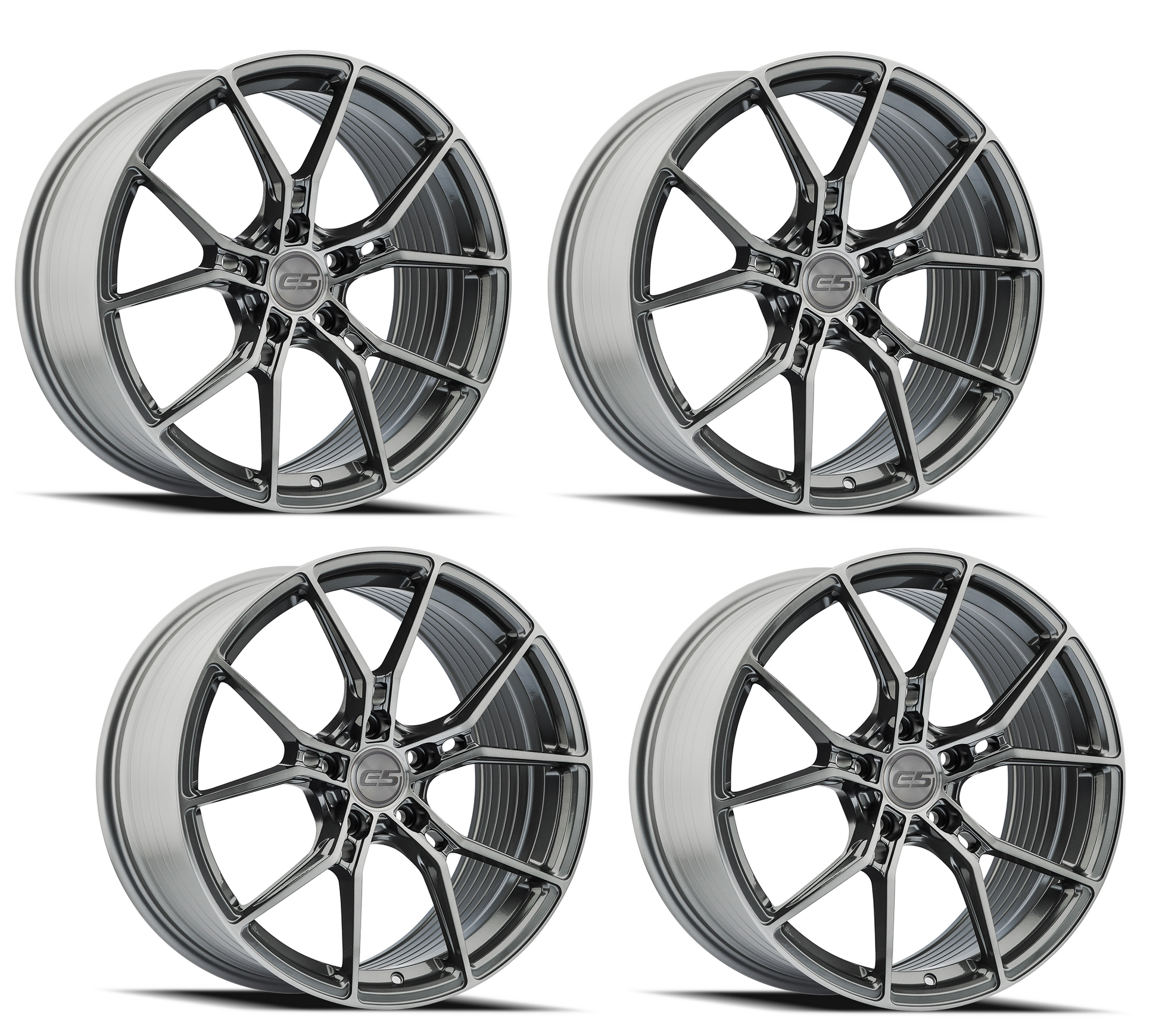 Corvette E5 Daytona Wheels - Brushed Titanium (Set)