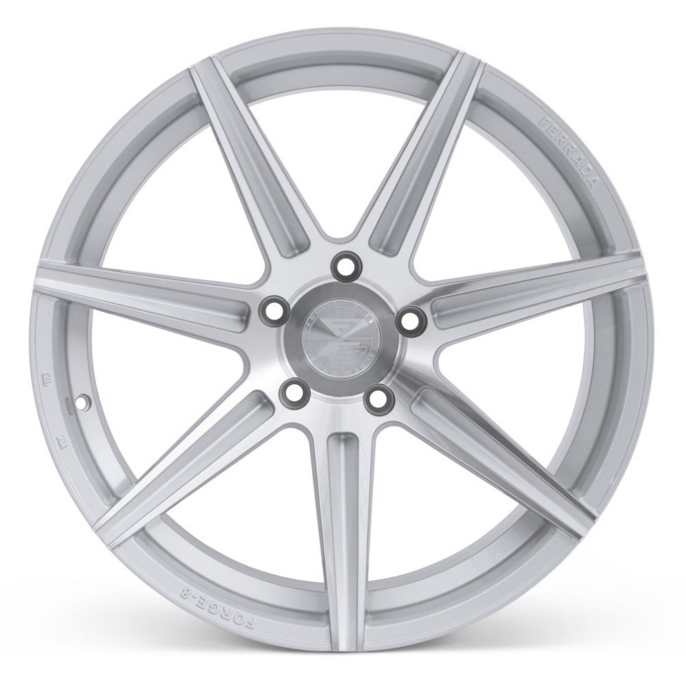 Corvette Ferrada Forge-8 FR7 Wheel - Machine Silver (face)