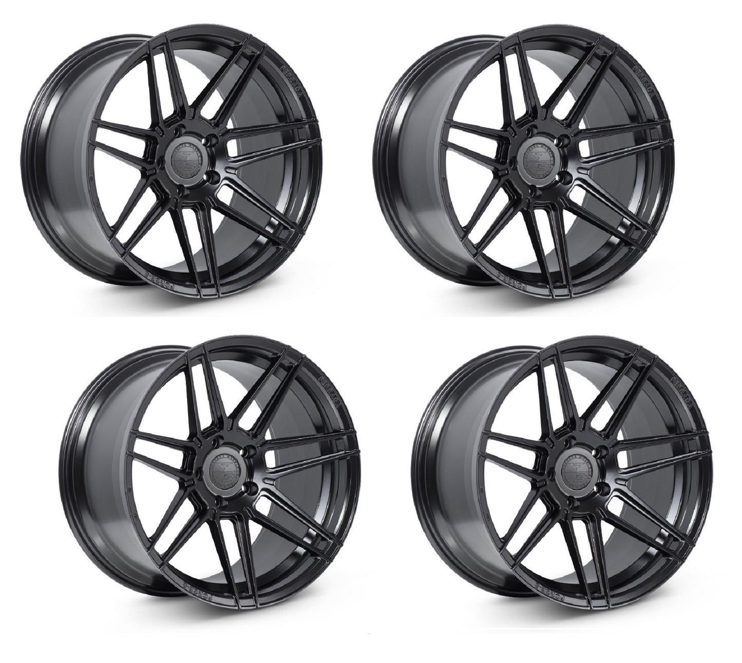Corvette Wheels: Ferrada Forge-8 FR6 - Matte Black (Set)