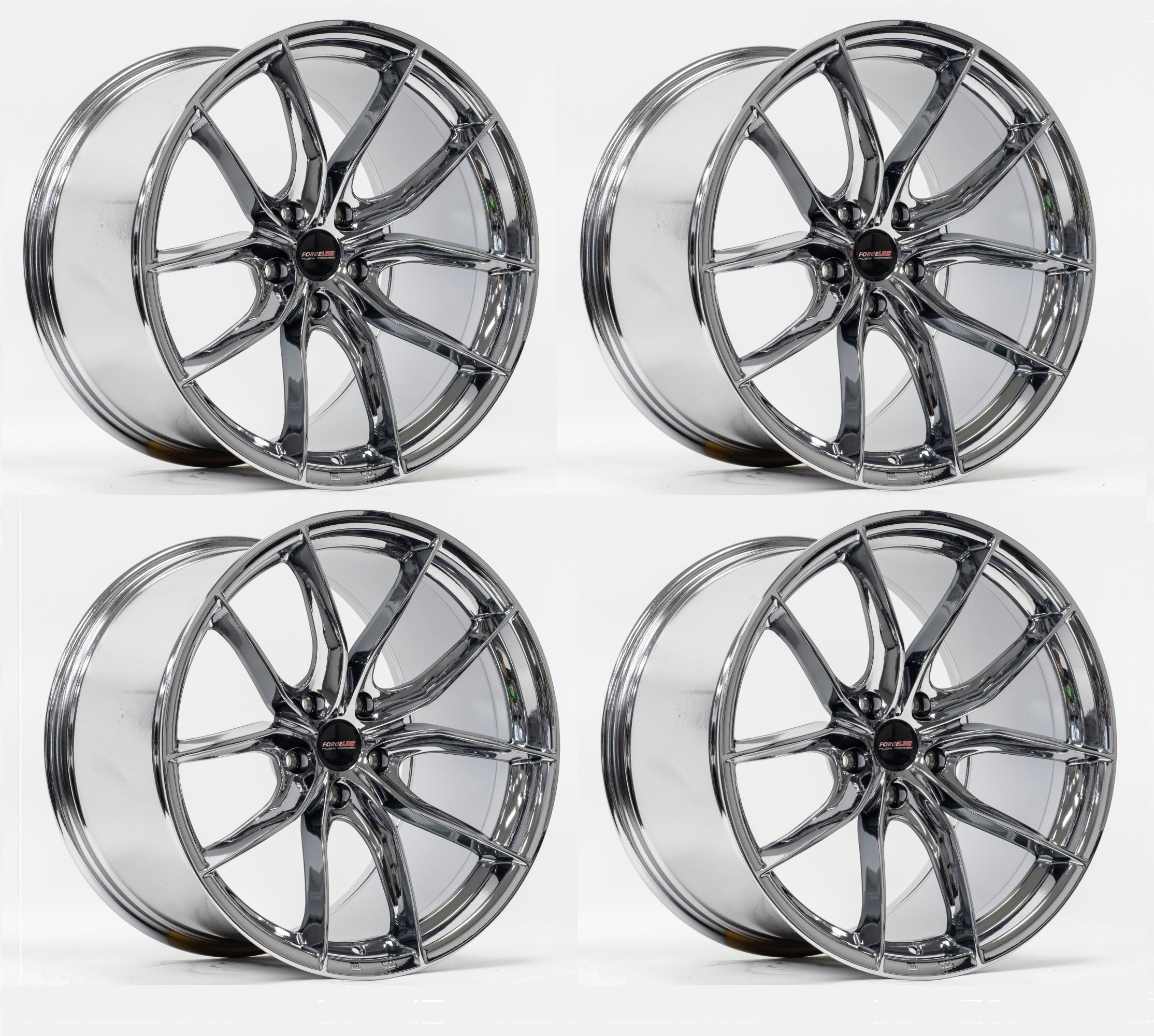 Forgeline F01 Wheels for C8 Corvette (2020-Present) - Chrome Set