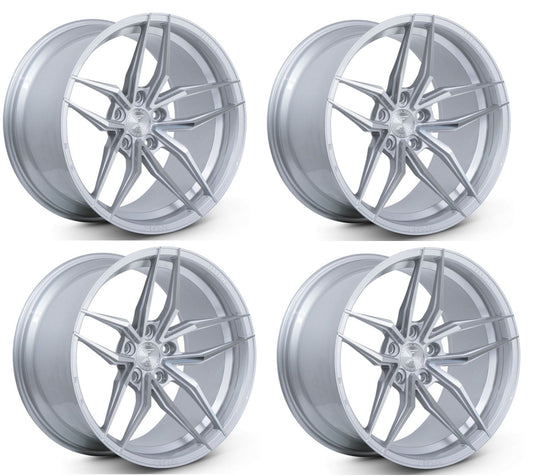 C8 Corvette Wheels: Ferrada Forge-8 FR5 - Machine Silver (Set)