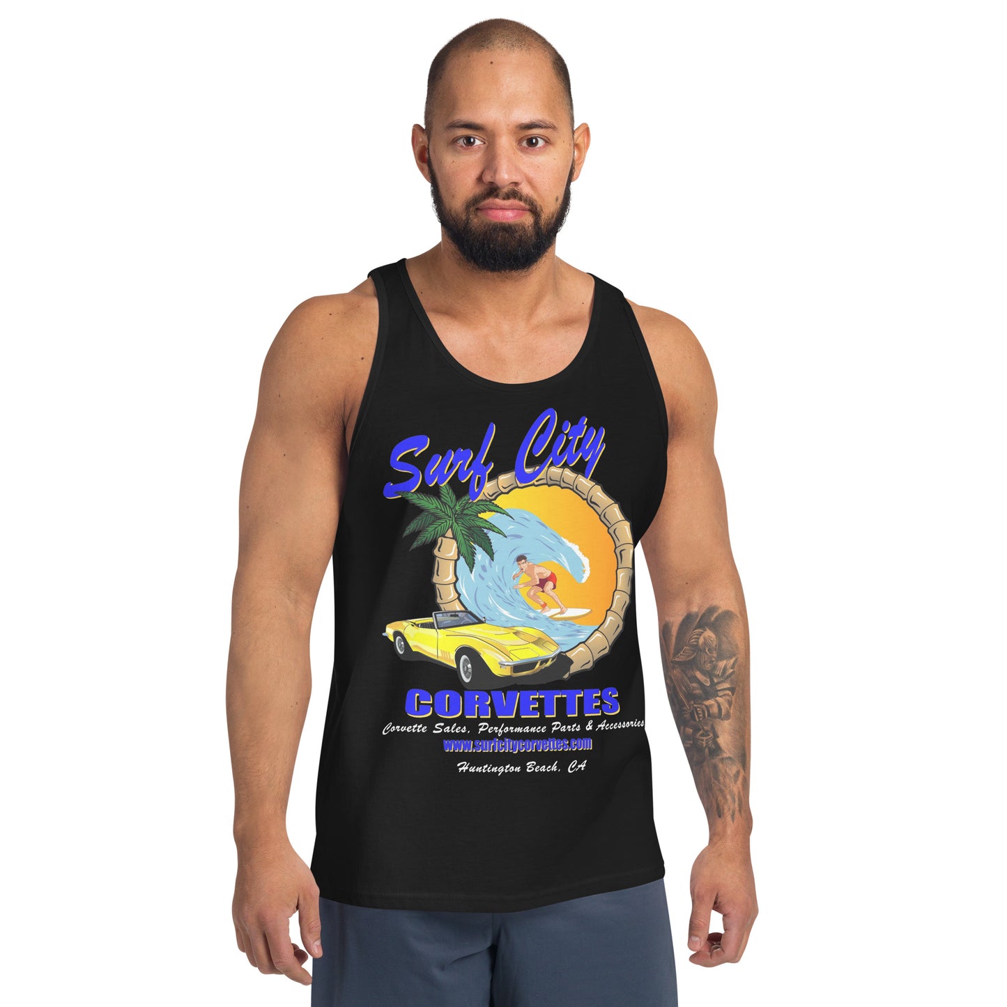 Surf City Corvettes Tank Top - Black