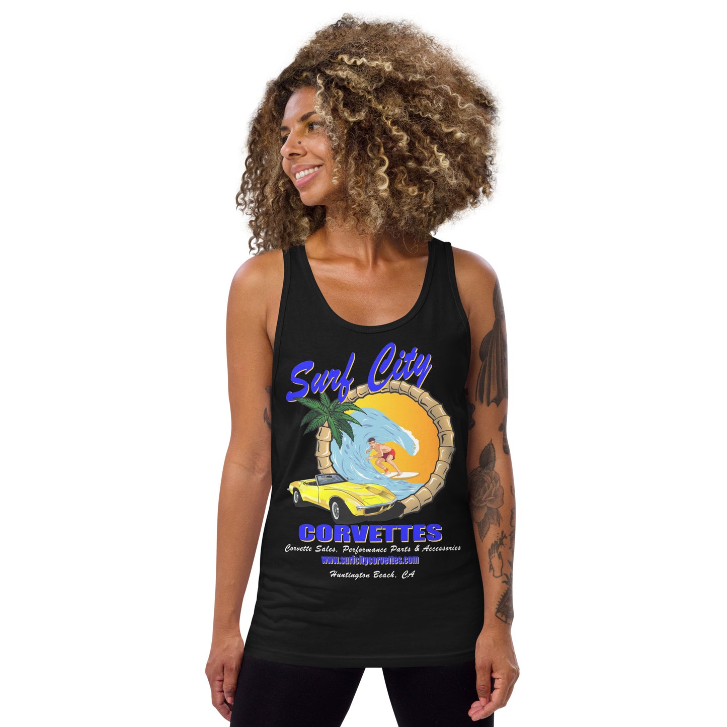 Surf City Corvettes Tank Top - Black